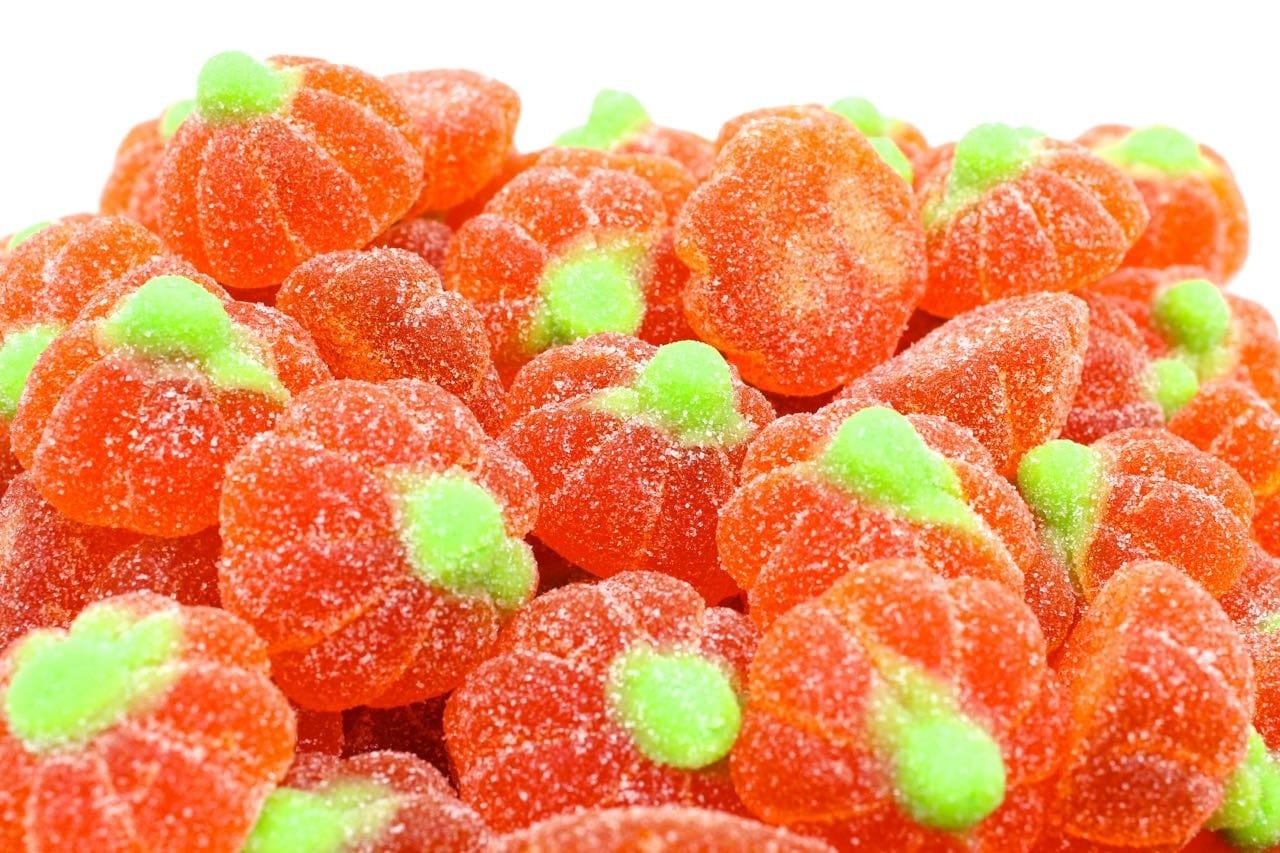 CARAMELLE GOMMOSE HALLOWEEN ZUCCA MANDARINO GOMMOSI ZUCCHERATI CONFEZIONE DA 100GR - Dolci pensieri gift