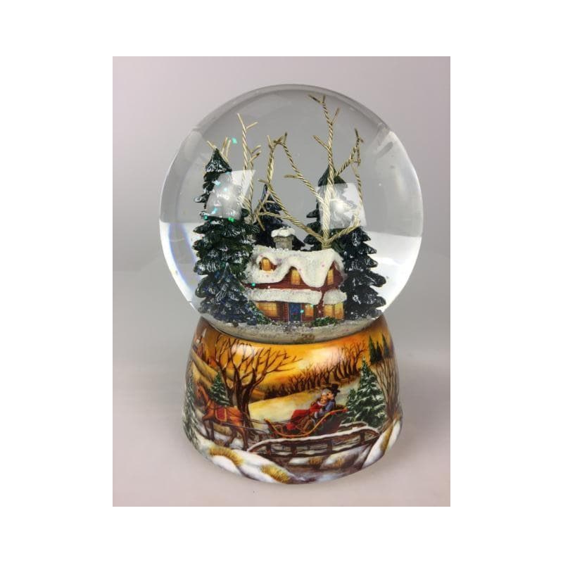 Carillon Natalizio Sfera di Neve Foresta invernale 12 cm - Dolci pensieri gift