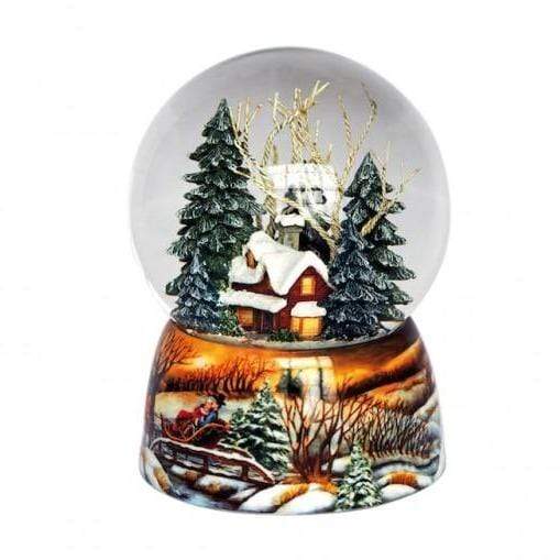 Carillon Natalizio Sfera di Neve Foresta invernale 12 cm - Dolci pensieri gift