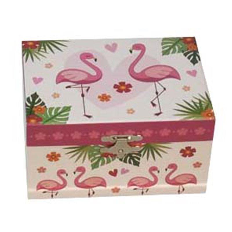 Carillon Portagioie con ballerina Fenicottero rosa - Dolci pensieri gift