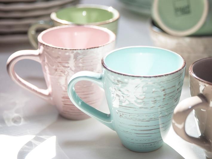 CASCINA Tazza Mug Colazione in Ceramica Colore Azzurro 400 cc - Dolci pensieri gift