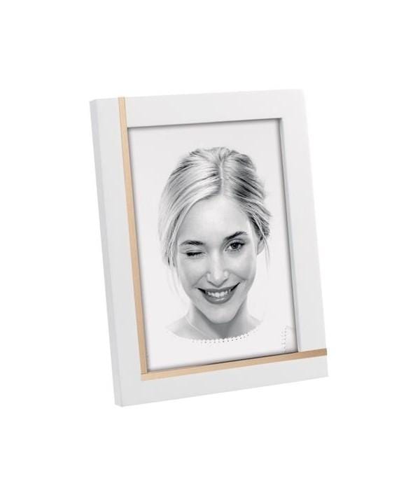 Cornice in legno con inserti alluminio portafoto 13x18 Verticale - Dolci pensieri gift