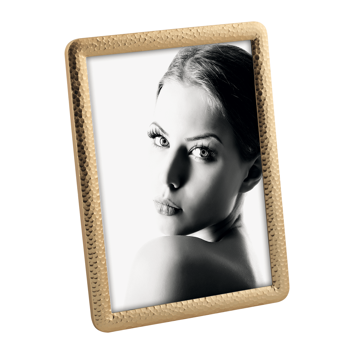 Cornice oro in metallo 13 x 18 cm effetto martellato satinata - Dolci pensieri gift