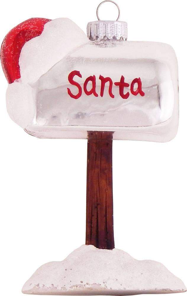 Decorazione Albero di Natale in vetro POSTA DI BABBO NATALE 10x7 cm - Dolci pensieri gift