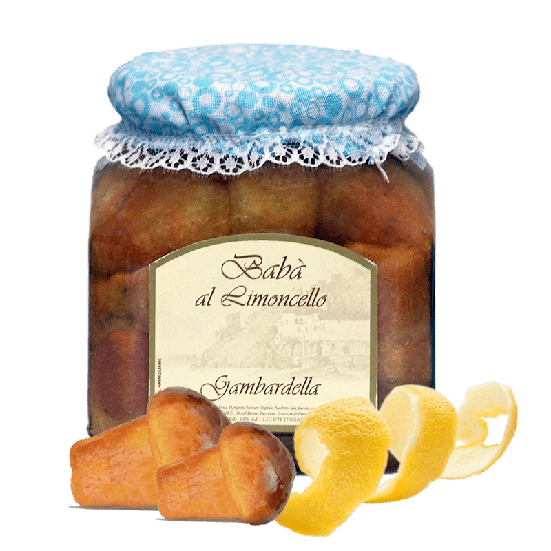 GAMBARDELLA Barattolino Babà al Limoncello Costiera Amalfitana liquore 500 gr - Dolci pensieri gift