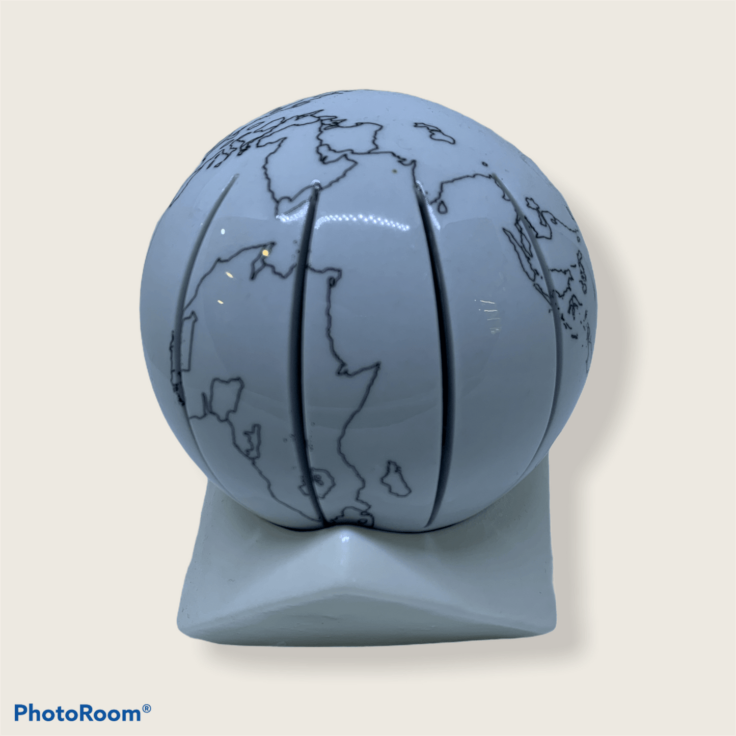 Lampada a led con decoro geografico 11cm H - Dolci pensieri gift