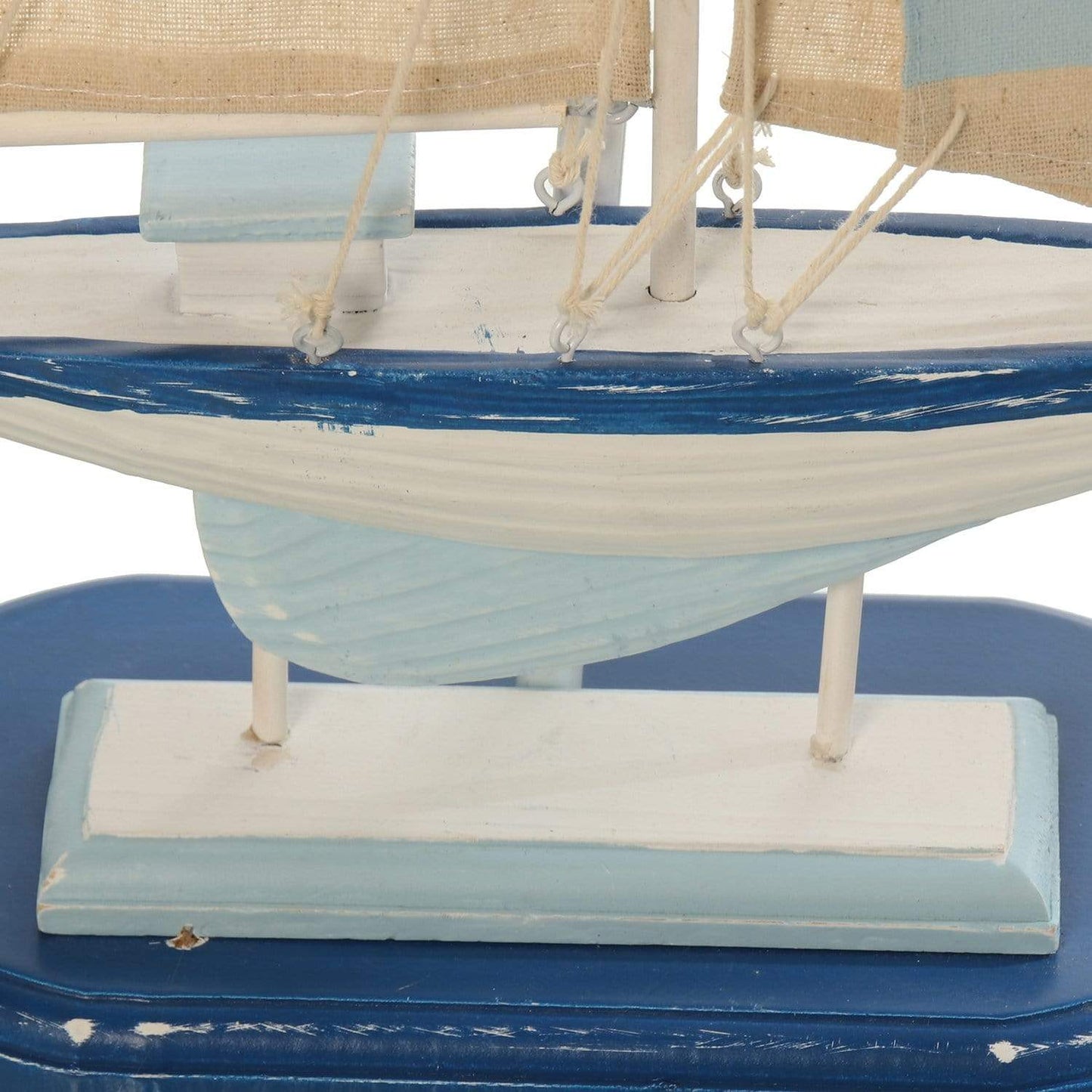 MEDITERRANEO Lampada BARCA A VELA da Tavolo Colorata 25x25x40 cm - Dolci pensieri gift