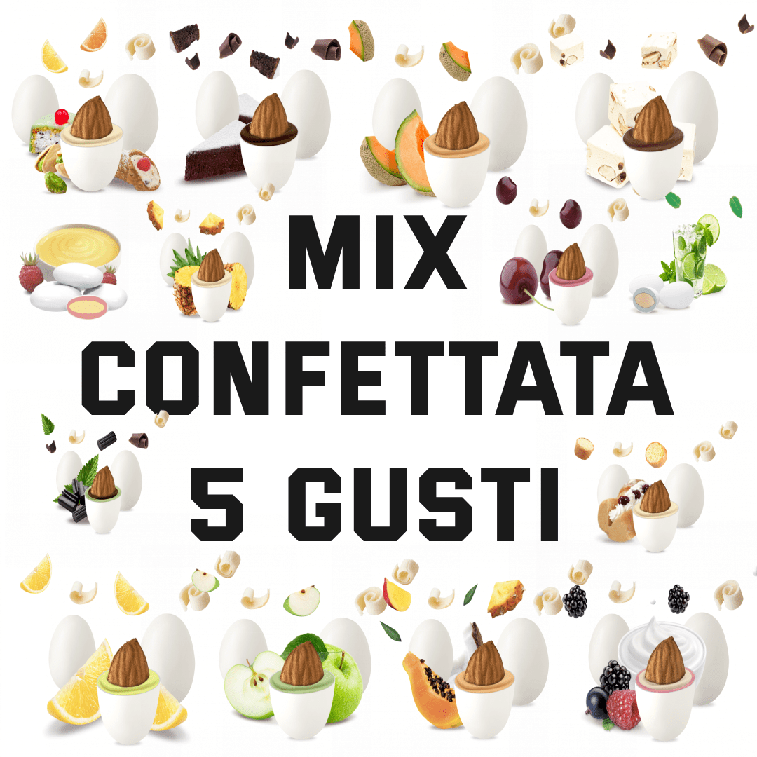 MIX CONFETTATA 5 GUSTI QUALITA TOP CONFEZIONE DA 2,5 KG VARI GUSTI - Dolci pensieri gift