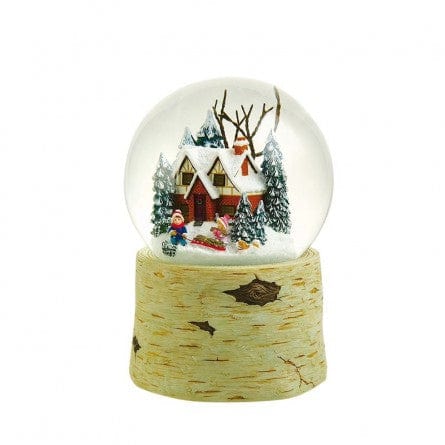 Palla di neve 120 mm con pupazzo di neve e bambini - Dolci pensieri gift