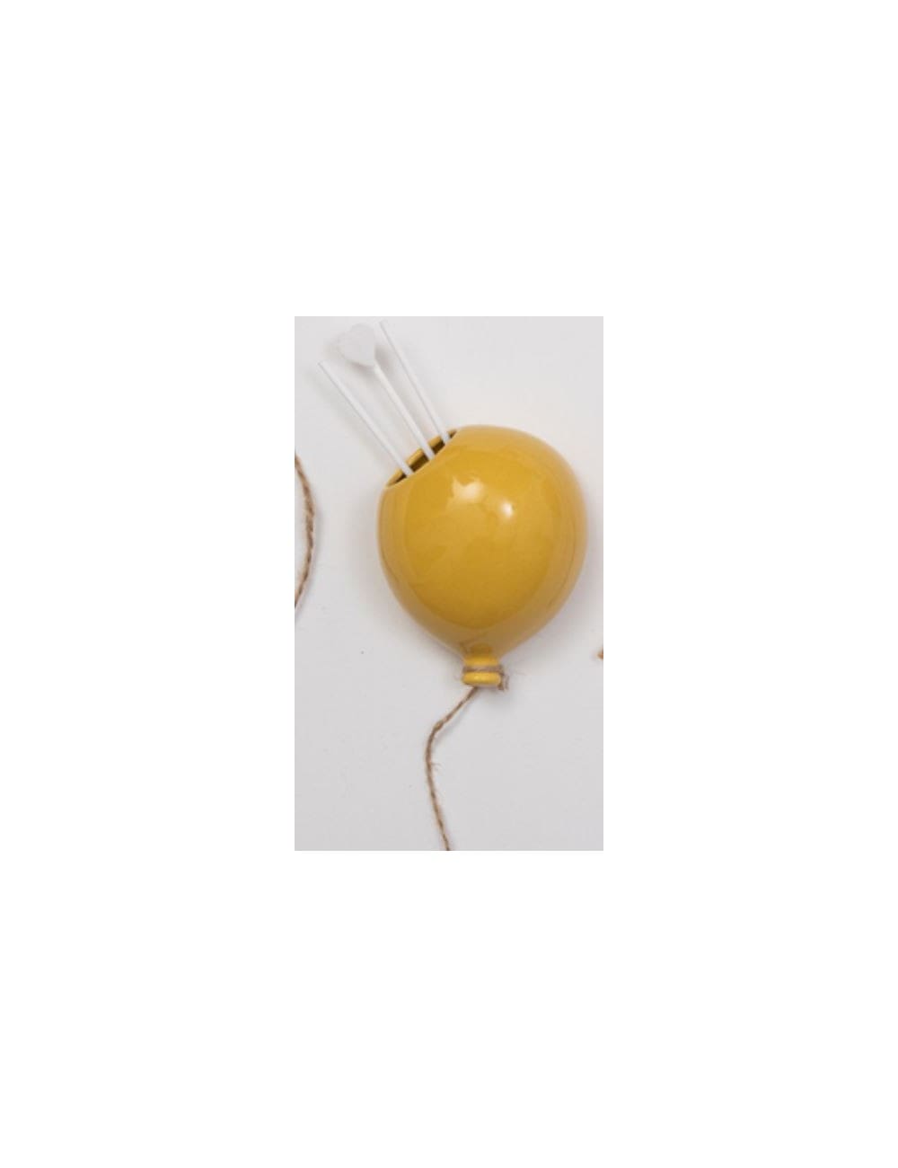 PALLONCINO CERAMICA DIFFUSORE GIALLO COMPLEANNO COMUNIONE BATTESIMO REGALO - Dolci pensieri gift