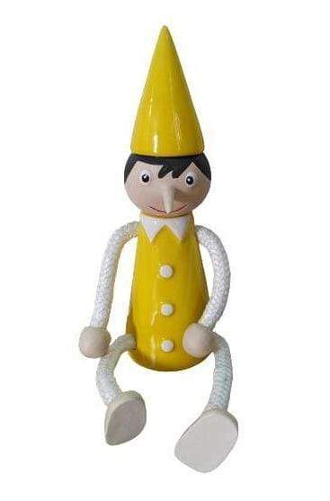 Pinocchio Bomboniera Snodabile In Ceramica Artigianale Colore Giallo 24 cm - Dolci pensieri gift