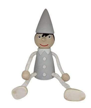 Pinocchio Bomboniera Snodabile In Ceramica Artigianale Colore Grigio 18 cm - Dolci pensieri gift