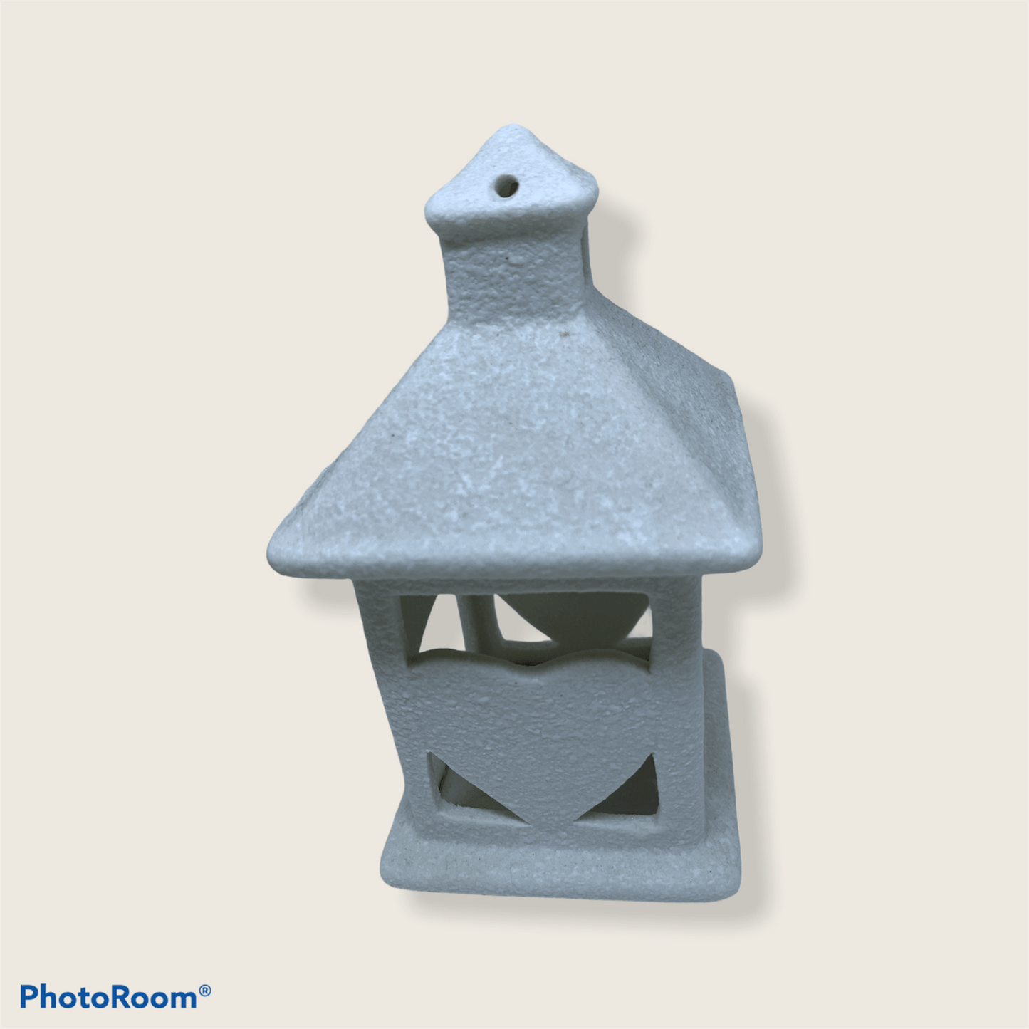 Porta candela cuore bianco in porcellana 12 cm H - Dolci pensieri gift