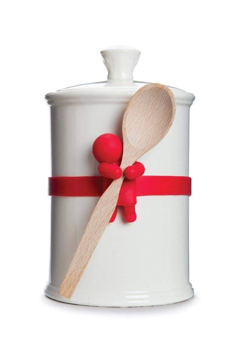 Porta mestolo rosso in silicone abbraccio - Dolci pensieri gift