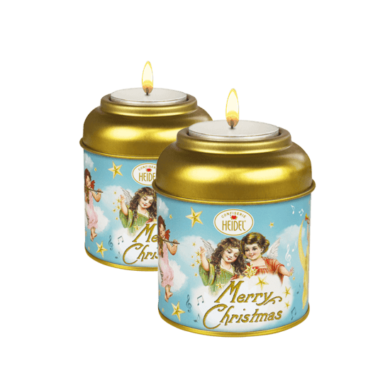 Portacandela natale angeli con praline di cioccolato 64gr - Dolci pensieri gift