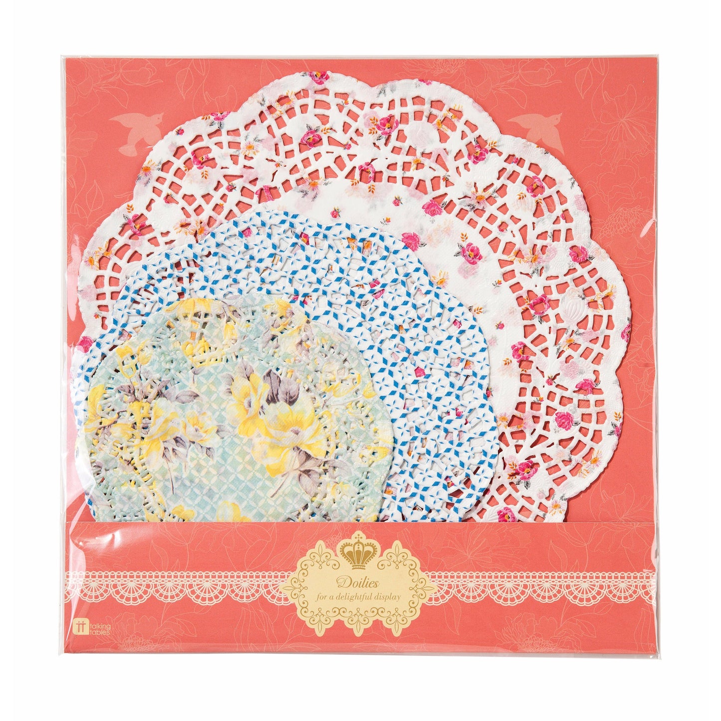 Set brunch 3 Centrini shabby chic per party feste - Dolci pensieri gift