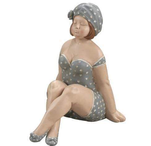 mascagni Statuetta Donna al Bagno Vintage anni Cinquanta in resina 21 cm - Dolci pensieri gift