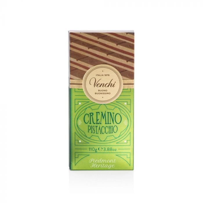 Tavoletta VENCHI di morbido Cremino con pasta di Pistacchio a tre strati 110gr - Dolci pensieri gift
