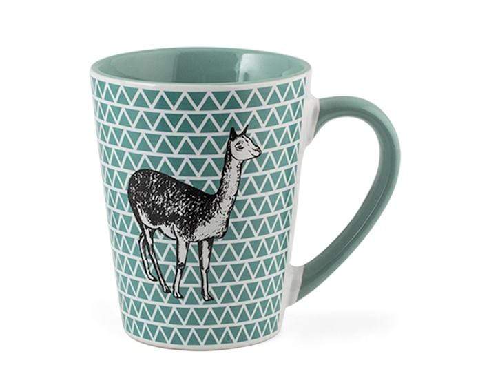 Tazza Mug Colazione Animals LAMA In Ceramica Verde Acqua 300 cc - Dolci pensieri gift