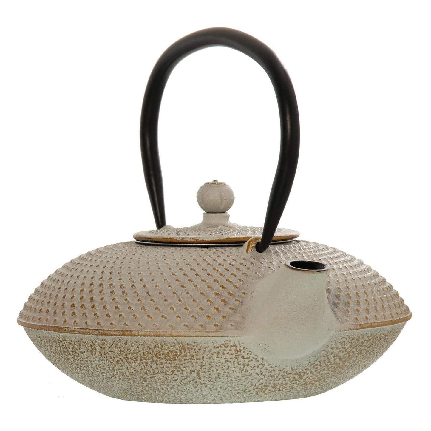 Teiera Giapponese in Ghisa Colore Bianco Oro 800 cl tè e tisane - Dolci pensieri gift