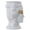 Vaso Testa per Fiori Donna DEA BENDATA in Ceramica Con Benda Oro 25x12,5x31cm - Dolci pensieri gift