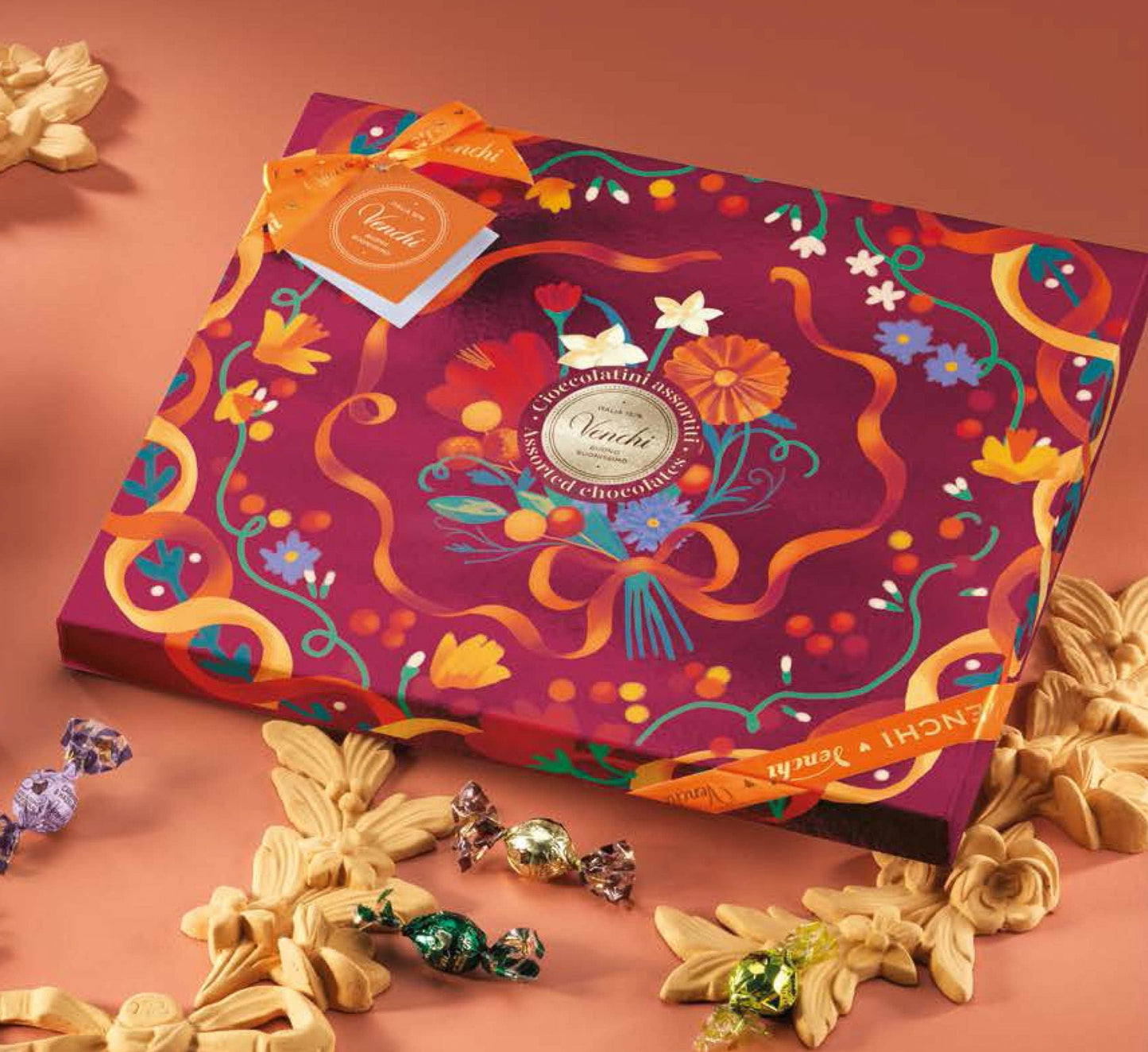 VENCHI SCATOLA REGALO LUSSO 455 GRAMMI DI CIOCCOLATO PRALINE - Dolci pensieri gift