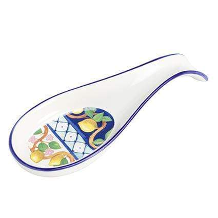 Amalfi Posamestolo da Cucina, Ceramica 22 cm Poggiamestolo - Dolci pensieri gift