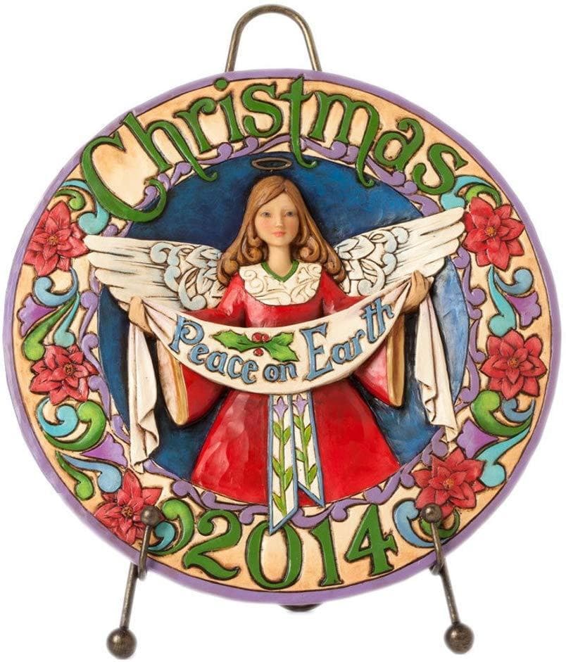 Angelo su piatto decorativo da collezione 2014 Jim Shore Peace on Earth - Dolci pensieri gift