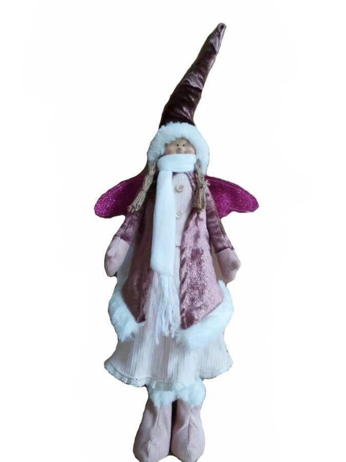 Bambola pupazzo in tessuto angelo con vestito rosa 70 cm - Dolci pensieri gift