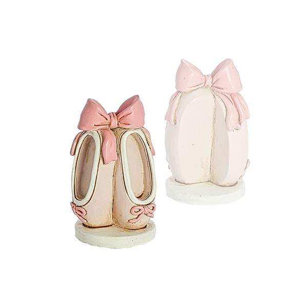 Bomboniera SCARPETTE DANZA BALLERINA CON FIOCCO ROSA RESINA 3X5,5 - Dolci pensieri gift