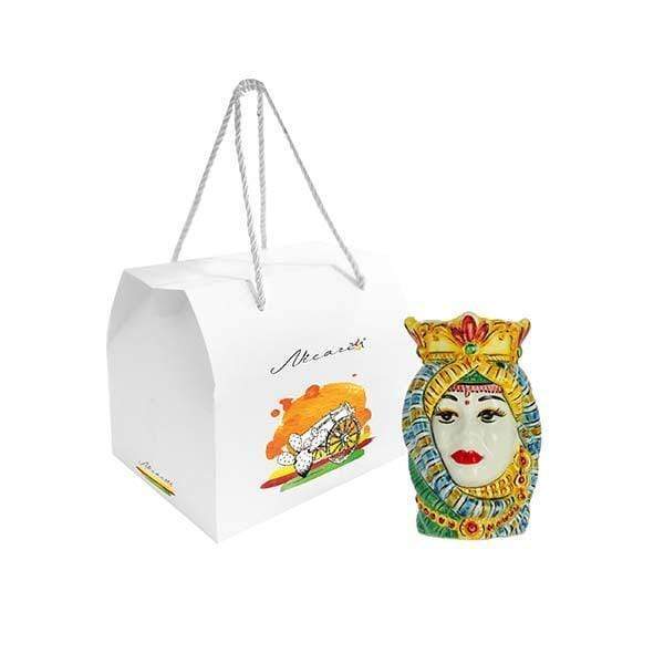 Bomboniera Testa di moro donna araba colorata bomboniere cerimonia 8x13 cm - Dolci pensieri gift