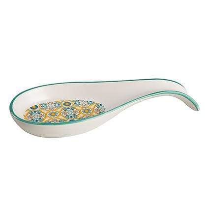 Caltagirone Posamestolo da Cucina, Ceramica 22 cm Poggiamestolo - Dolci pensieri gift