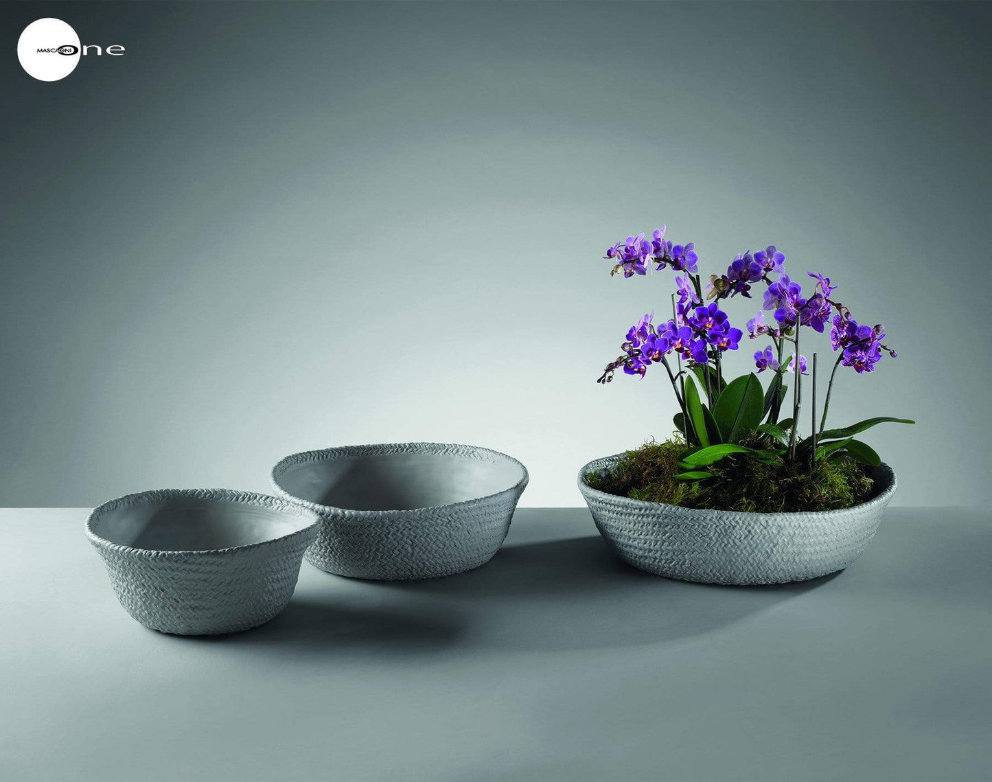 Ciotola in ceramica centrotavola colore grigio cenere 26 cm - Dolci pensieri gift