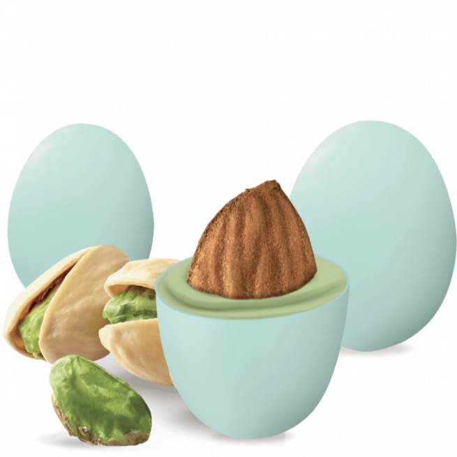 Confetti Colore VERDE TIFFANY con Mandorla confezione 1 kg gusto CIOCCOLATO per confettata QUALITA' TOP - Dolci pensieri gift