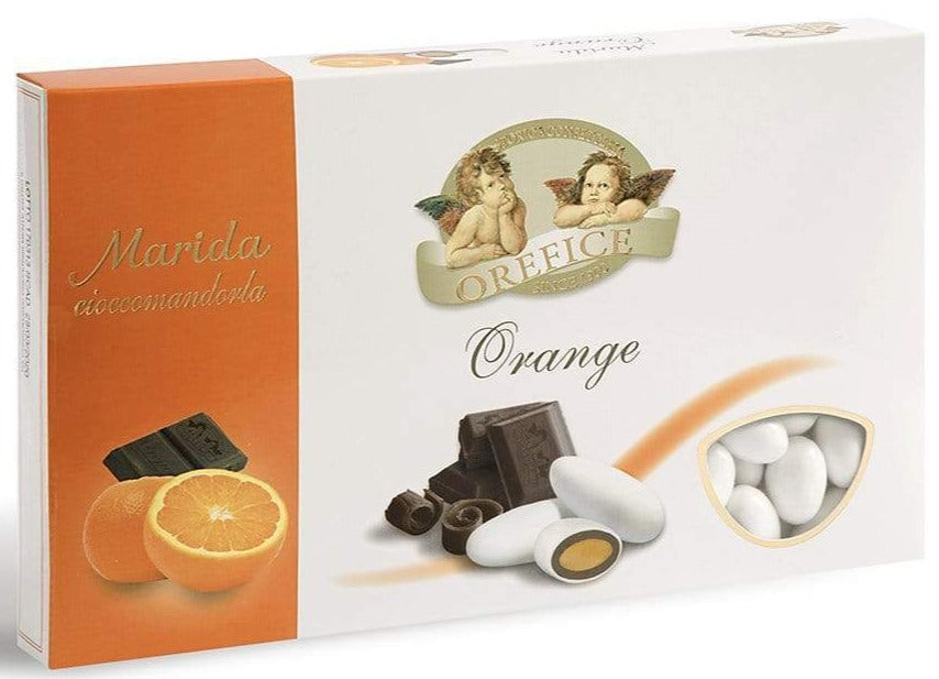Confetti con mandorla confezione 1 kg gusto ARANCIA E CIOCCOLATO per confettata QUALITA' TOP - Dolci pensieri gift