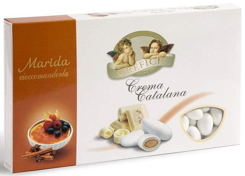 Confetti con mandorla confezione 1 kg gusto CREMA CATALANA per confettata QUALITA' TOP - Dolci pensieri gift