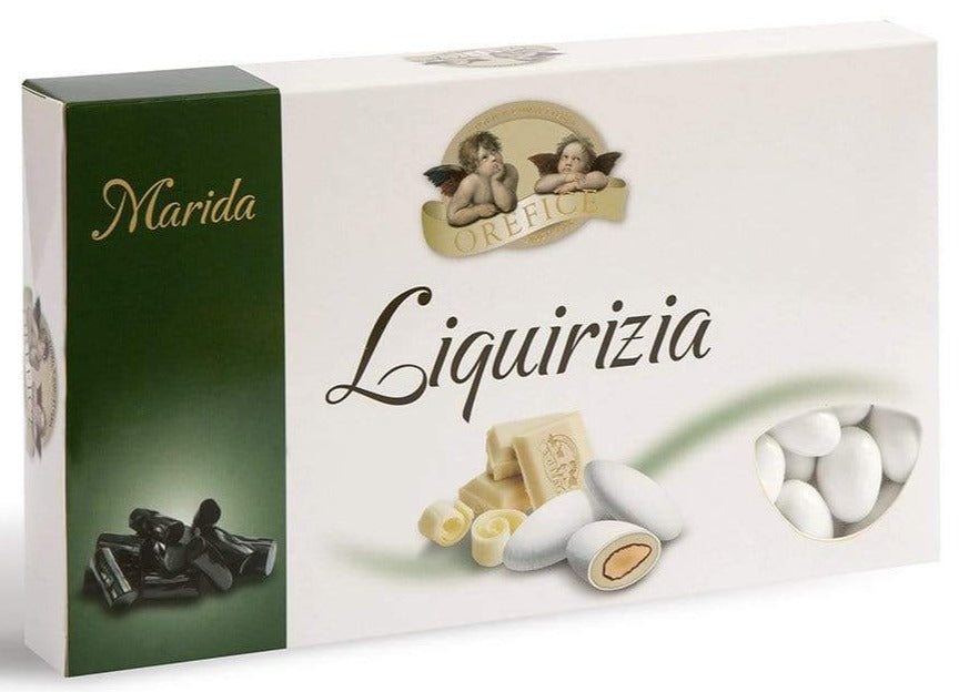 Confetti con mandorla confezione 1 kg gusto LIQUIRIZIA per confettata QUALITA' TOP - Dolci pensieri gift
