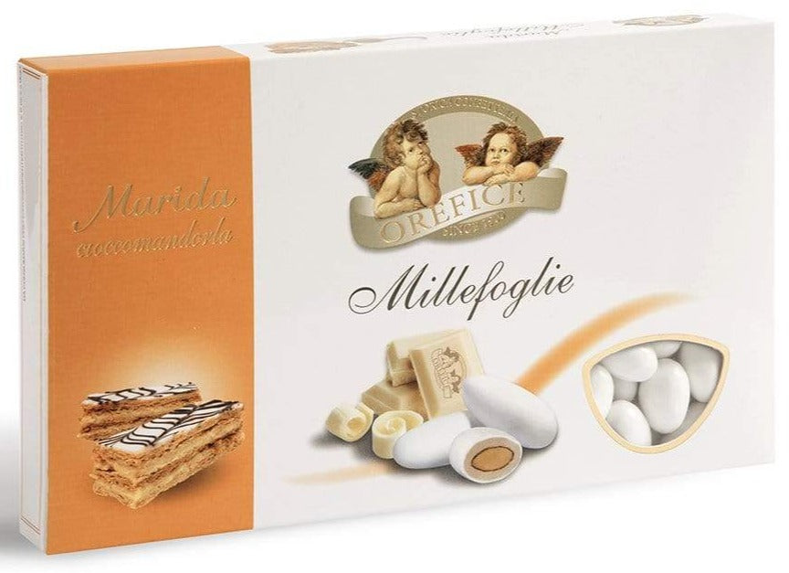Confetti con mandorla confezione 1 kg gusto MILLEFOGLIE per confettata QUALITA' TOP - Dolci pensieri gift