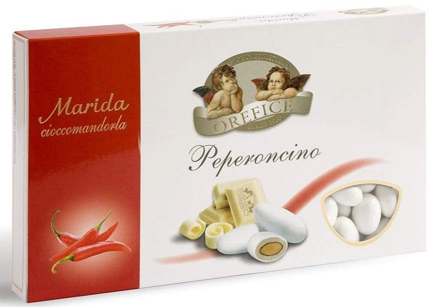 Confetti con mandorla confezione 1 kg gusto PEPERONCINO per confettata QUALITA' TOP - Dolci pensieri gift