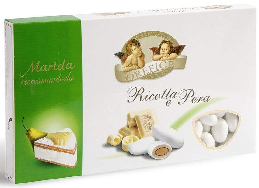 Confetti con mandorla confezione 1 kg gusto RICOTTA E PERA per confettata QUALITA' TOP - Dolci pensieri gift