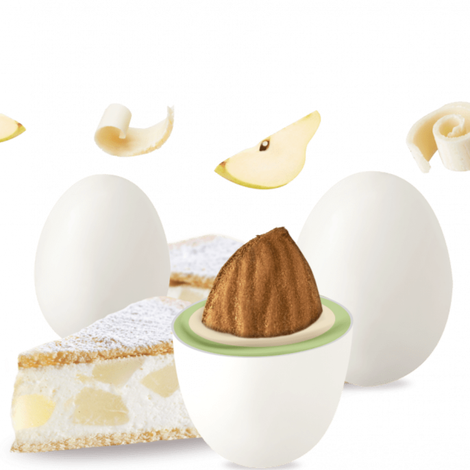 Confetti con mandorla confezione 1 kg gusto RICOTTA E PERA per confettata QUALITA' TOP - Dolci pensieri gift