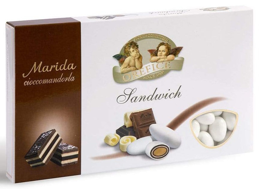 Confetti con mandorla confezione 1 kg gusto SANDWICH TRIPLO CIOCCOLATO per confettata QUALITA' TOP - Dolci pensieri gift
