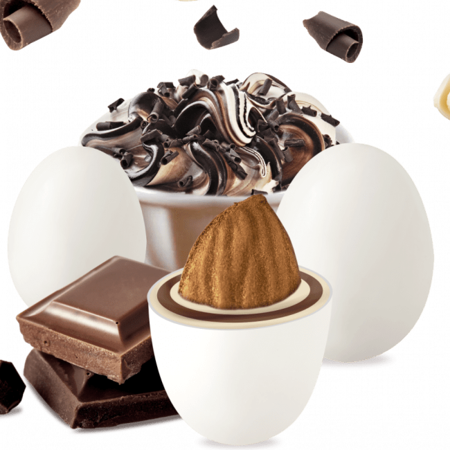 Confetti con mandorla confezione 1 kg gusto SANDWICH TRIPLO CIOCCOLATO per confettata QUALITA' TOP - Dolci pensieri gift
