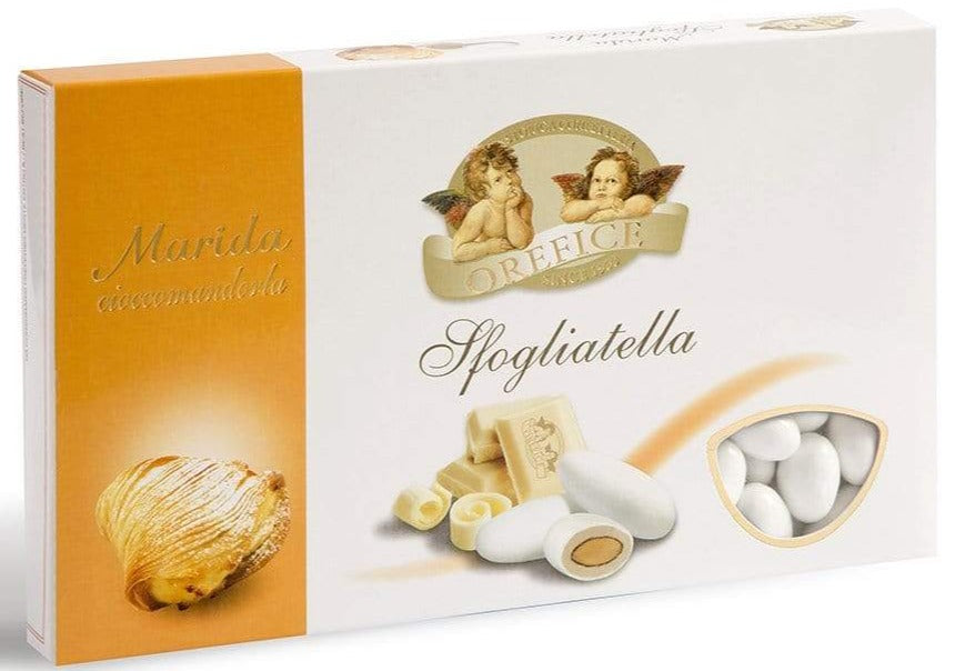 Confetti con mandorla confezione 1 kg gusto SFOGLIATELLA per confettata QUALITA' TOP - Dolci pensieri gift