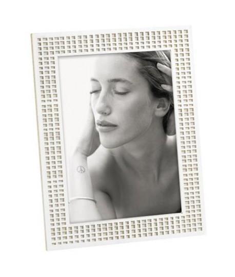 Cornice portafoto in legno 13 x 18 cm bianca decorazioni quadri traforata - Dolci pensieri gift