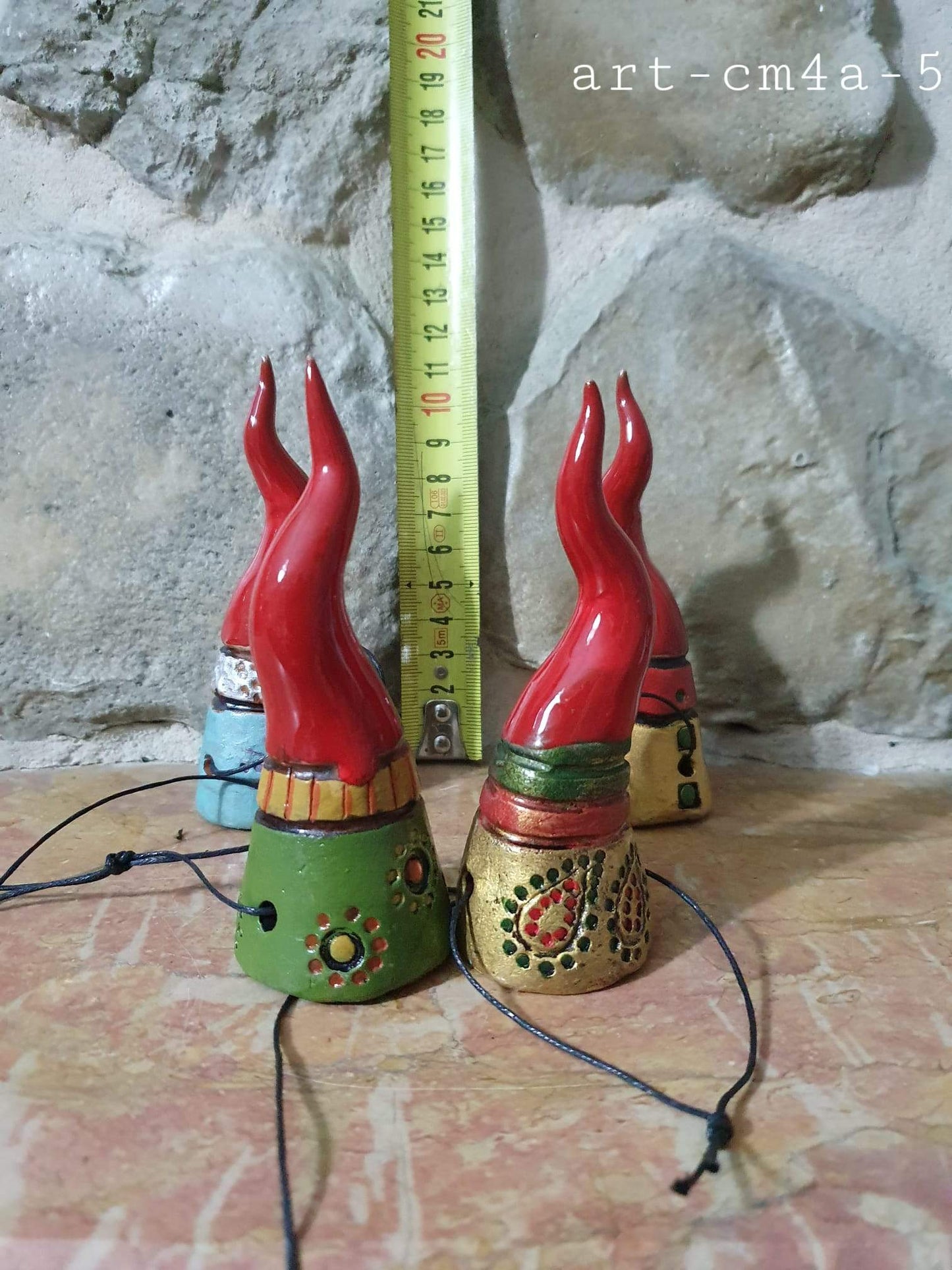 Corno Napoletano Portafortuna in Ceramica Artigianale fantasie assortite 4 maschere - Dolci pensieri gift