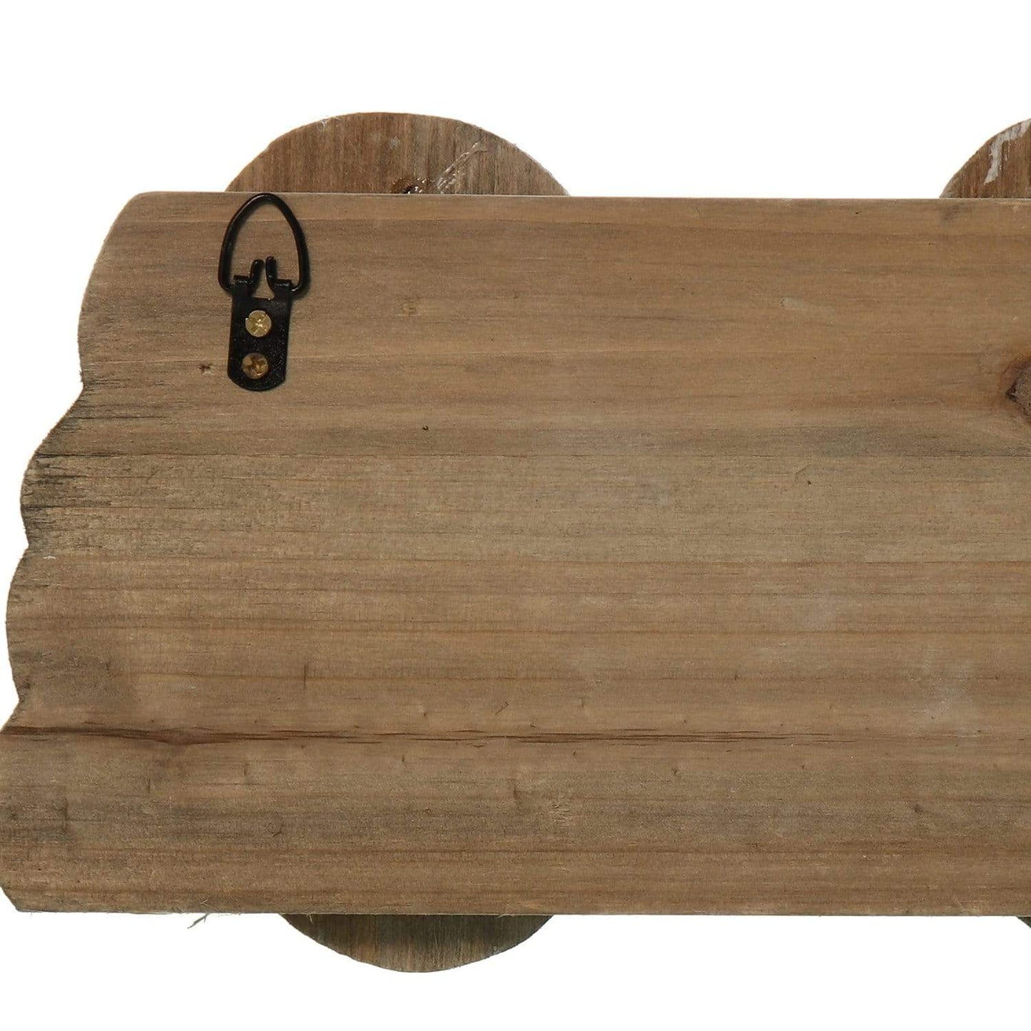 Ischia appendiabiti 3 ganci con Sandali da spiaggia con Pesci in legno 40x15,5x6cm - Dolci pensieri gift