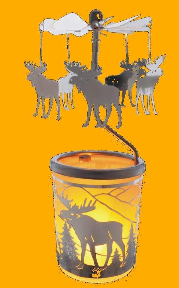 Lanterna porta candela giostrina con rilievi porta candela argentato carosello ALCE - Dolci pensieri gift