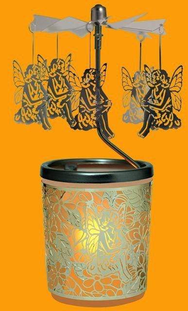 Lanterna porta candela giostrina con rilievo argentato carosello fata argentata - Dolci pensieri gift