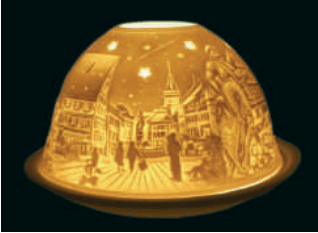 Lanterna portacandela starlight con rilievi porta candela CITTA NATALIZIA - Dolci pensieri gift